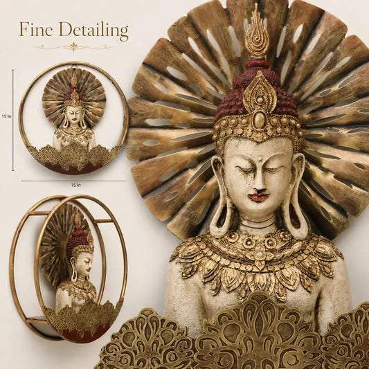 Buddha Multicolor Metal Wall Art