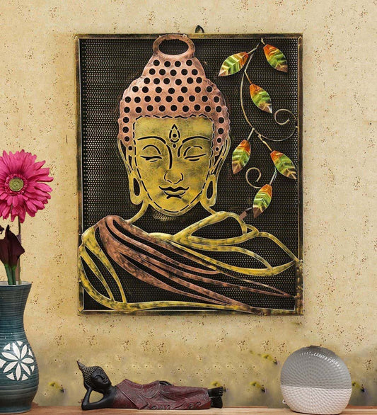 Metal Buddha Frame Wall Art