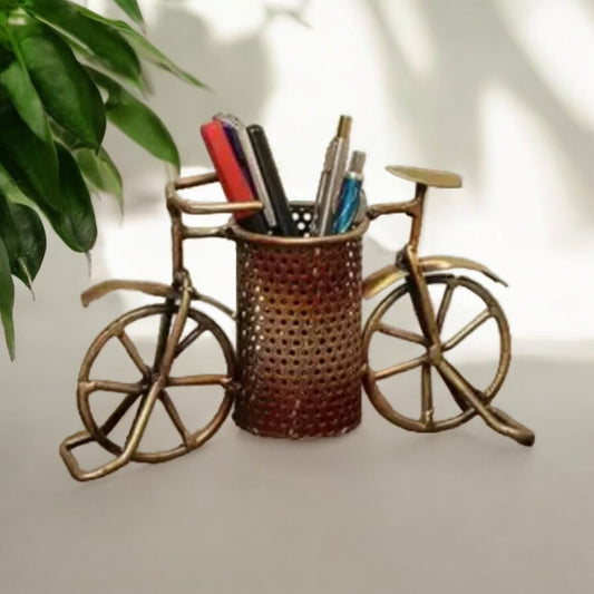 Metal Decorative Cycle Pen Stand
