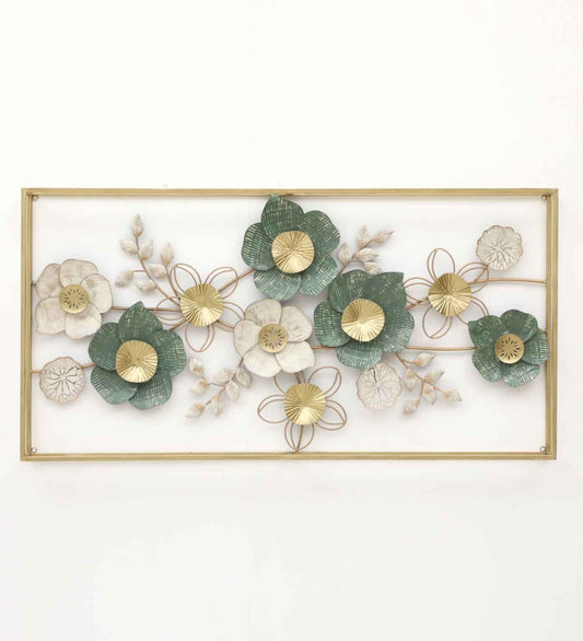 Floral Multicolor Metal Wall Art