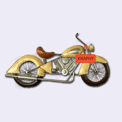 Antique Metal Wall Decorative Bike English Color