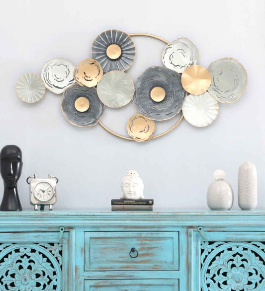 Circular Multicolor Metal Wall Art
