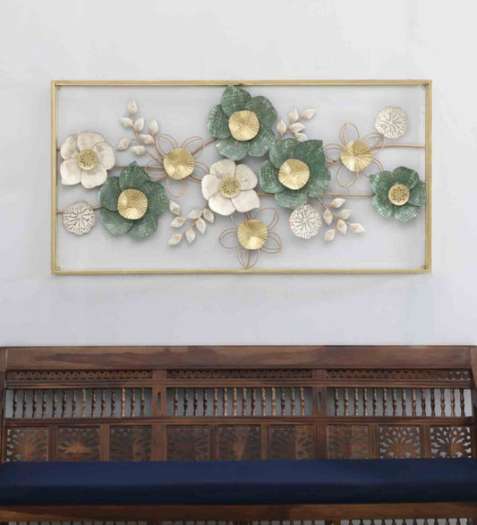 Floral Multicolor Metal Wall Art