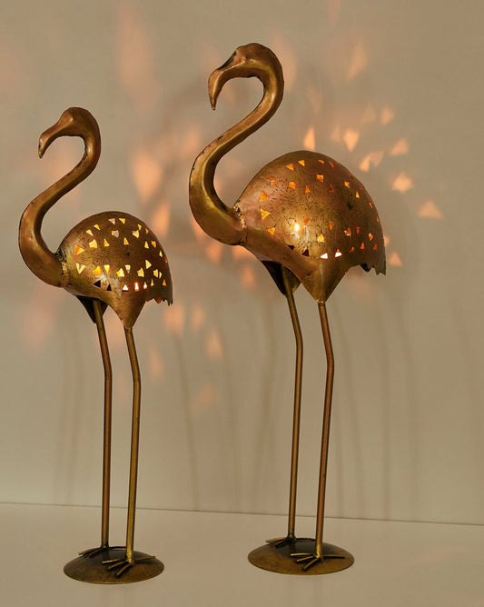 Decorative Metal Pair of Swan (Set of Two)