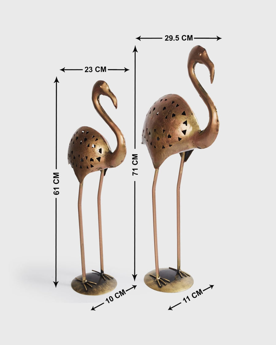 Decorative Metal Pair of Swan (Set of Two)