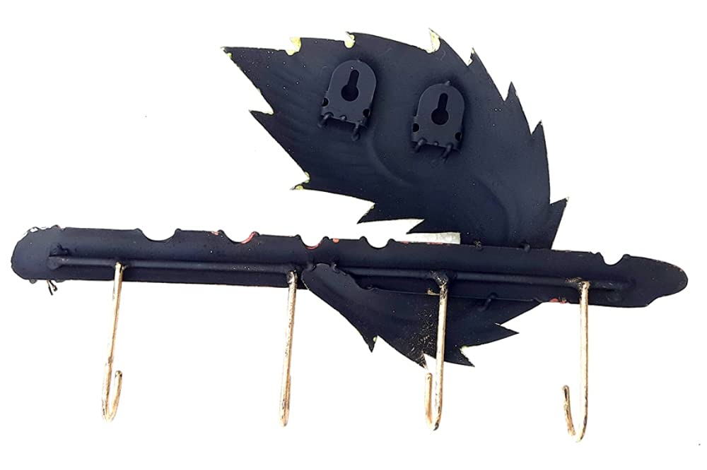 Metal Wall Art Mutlicolour Pankh Wall Key Hanger image