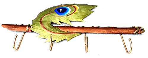 Metal Wall Art Mutlicolour Pankh Wall Key Hanger image