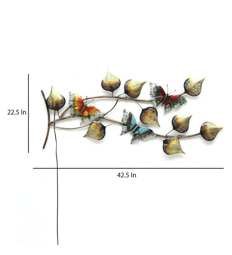 Metal Wall Art Three Butterfly Wall Panel