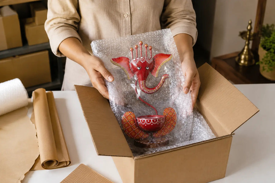 KRAPHY product packed with bubble wrap and carton box