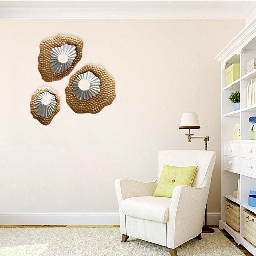 Abstract Textured Metal Wall Decor Set Of 3