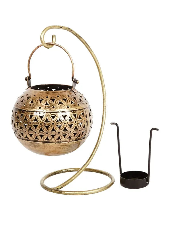 Metal Round T-Lite Holder with Stand