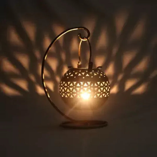 Metal Round T-Lite Holder with Stand
