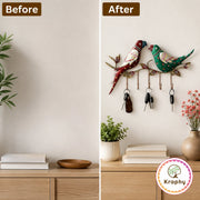 Parrot Multicolour Iron Key Holder