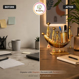 Kraphy Metal Home Decor Long Kerala Water Boat Showpiece thumbnail