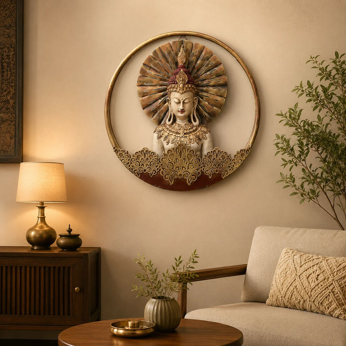 Buddha Multicolor Metal Wall Art