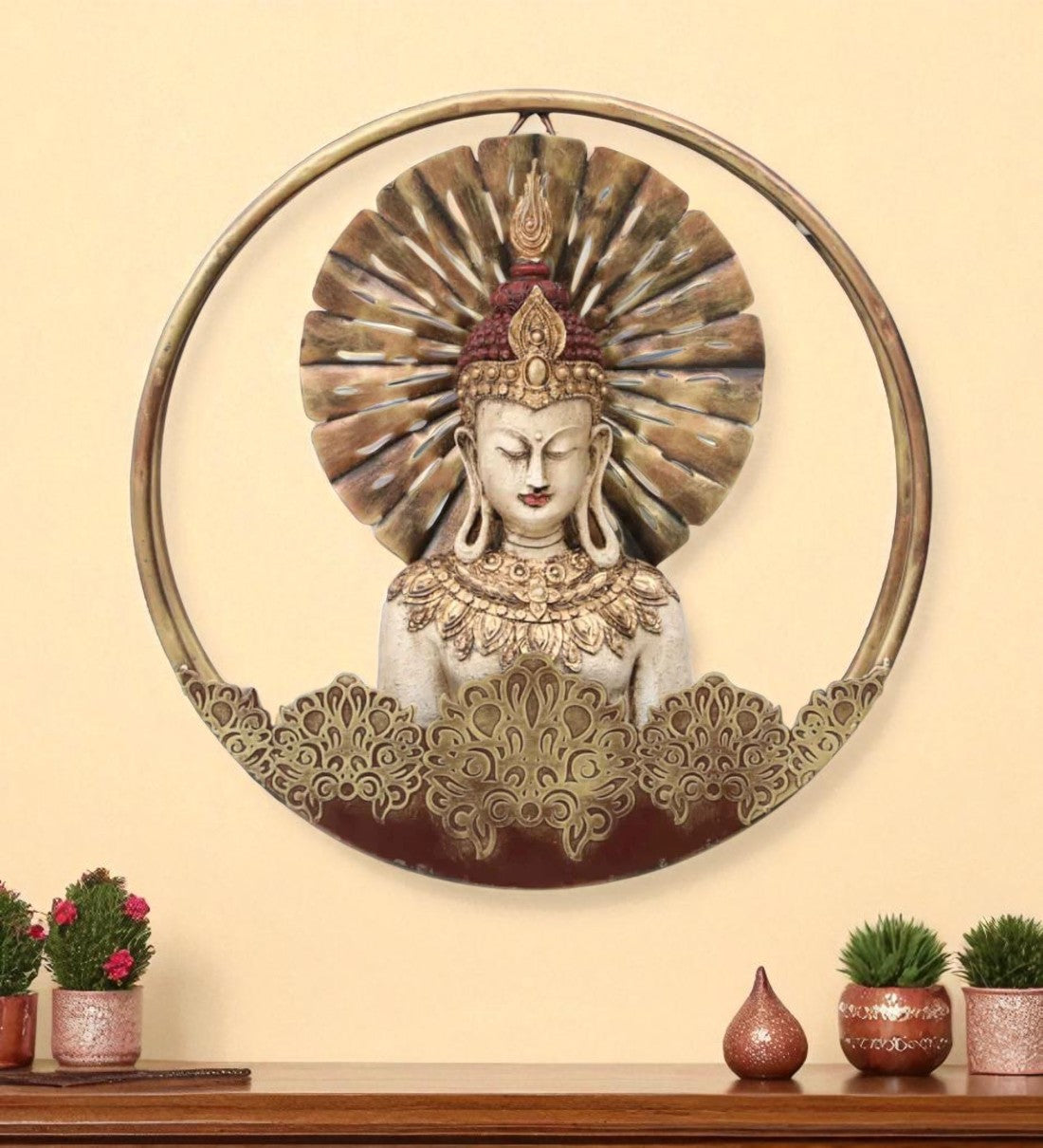Buddha Multicolor Metal Wall Art image