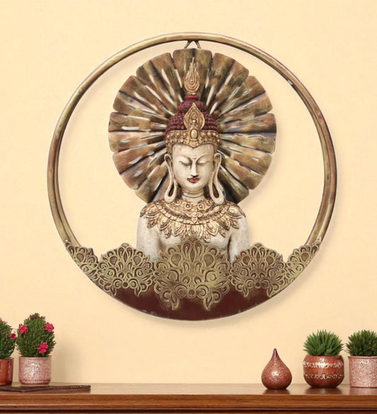Buddha Multicolor Metal Wall Art