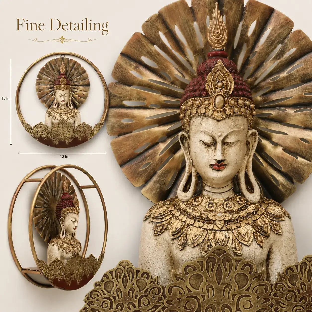 Buddha Multicolor Metal Wall Art