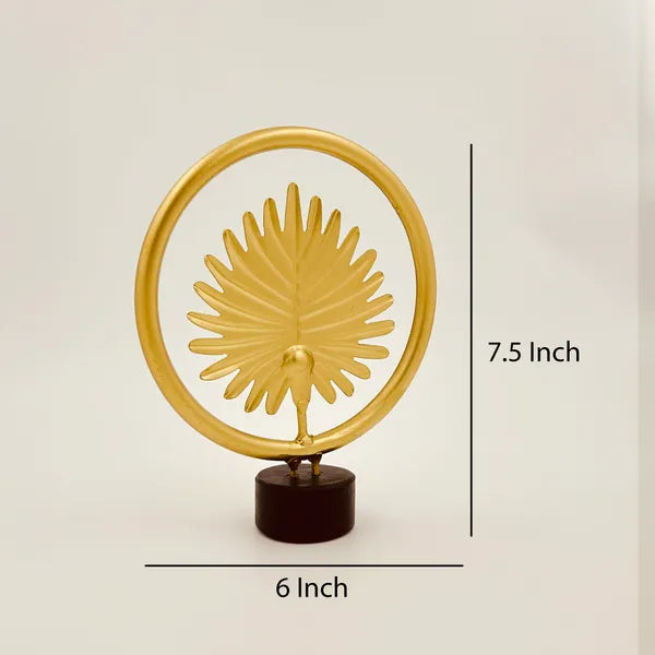 Metal Ginko Leaf table top decor showpiece