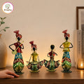 (Combo) Metal Standing musician set of two Tea Light Musician Showpieces
