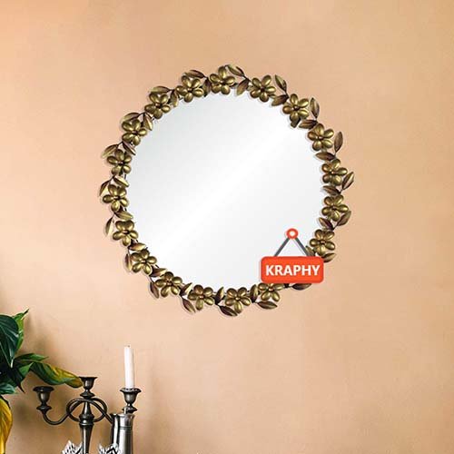 Decorative Flower round Wall Mirror