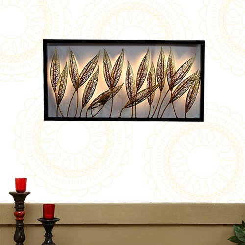 Decorative Leafs Frame Panel Wall Decor