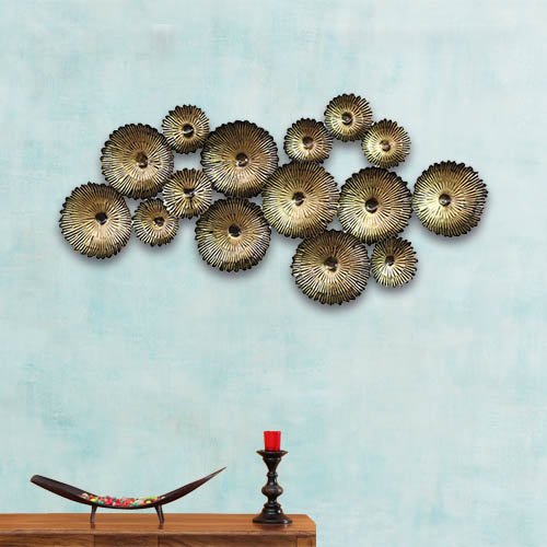 Decorative Metal Flowers Antique Wall Decor Hanging