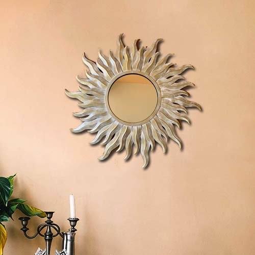 Golden Metal Decorative Mirror Wall Artefacts