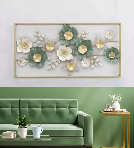 Floral Multicolor Metal Wall Art