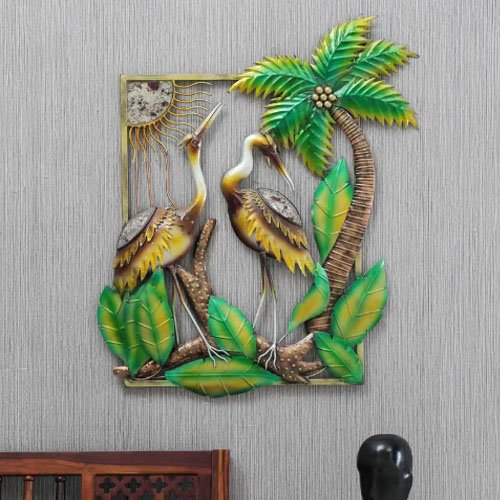 Green Metal Wildlife Decorative Wall Art