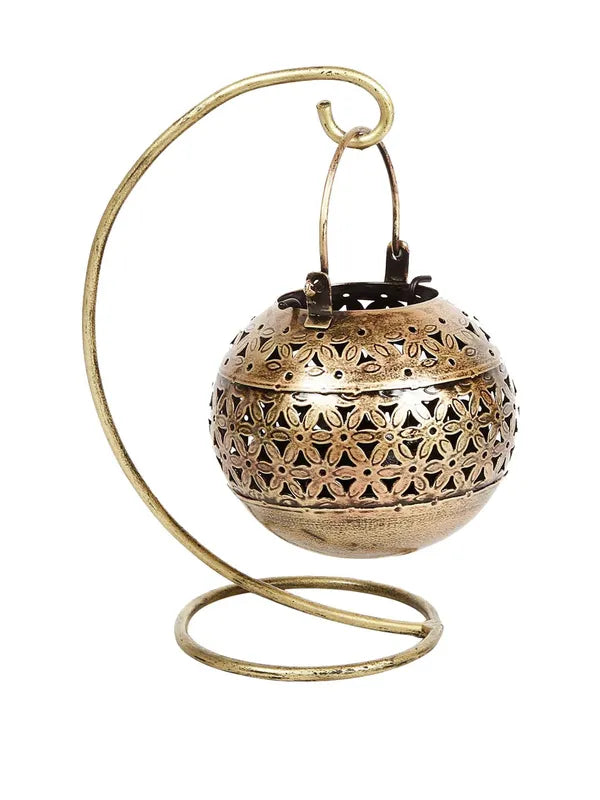 Metal Round T-Lite Holder with Stand