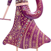 Rajasthani Dancing Couple Metal Showpiece Set – 12 inch