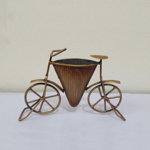 Iron Painted Conical Shaped Bicycle Pen Holder