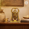 Kraphy Tirupati Balaji Venkateswara Idol with Ornate Arch | Resin Figurine – 8 Inch