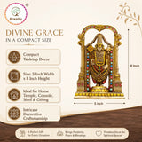 Kraphy Tirupati Balaji Venkateswara Idol with Ornate Arch | Resin Figurine – 8 Inch thumbnail