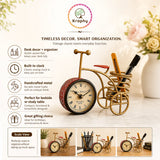 Kraphy Metal Cycle Pen Stand With Clock thumbnail