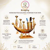 Kraphy Metal Home Decor Long Kerala Water Boat Showpiece thumbnail