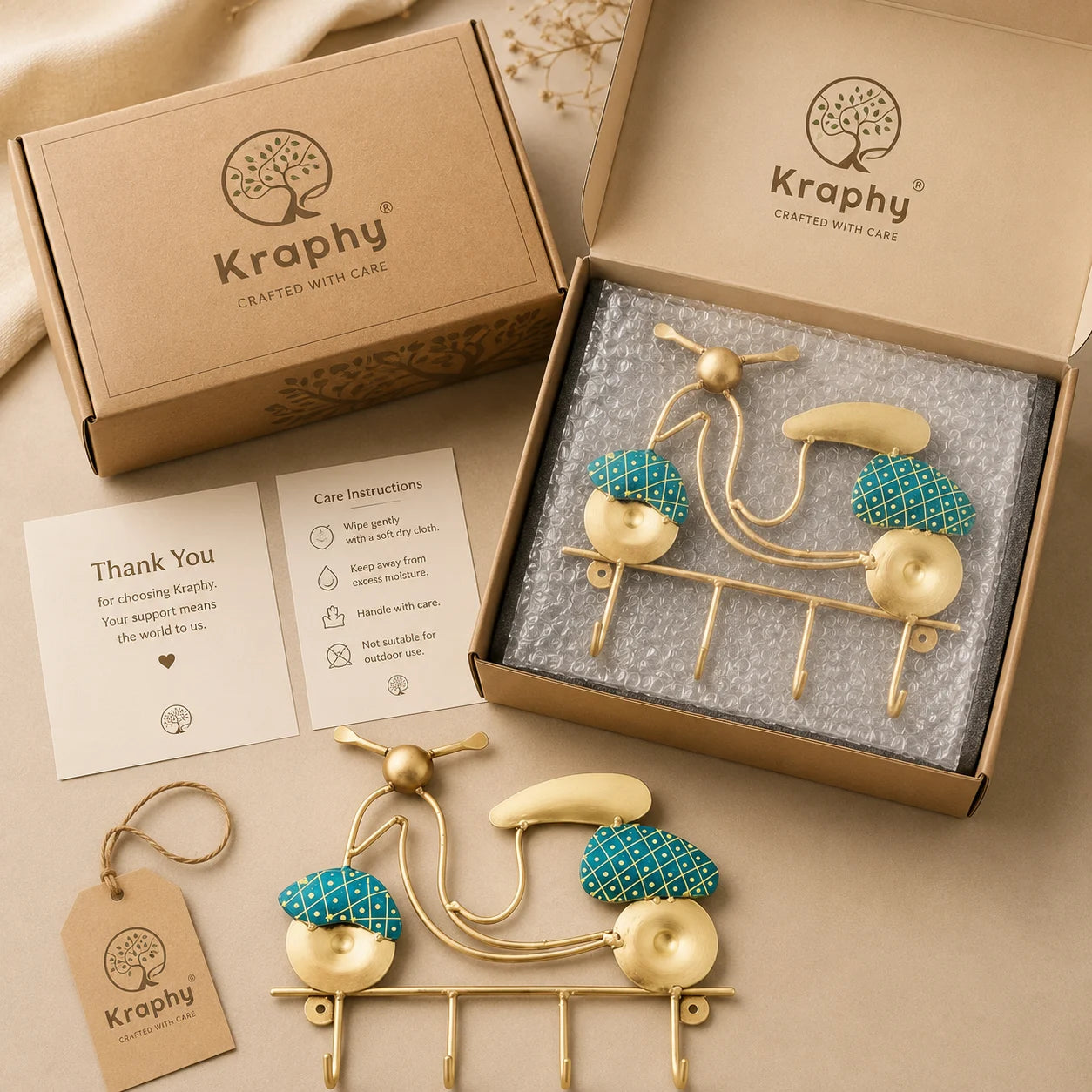 Kraphy Metal Key Hanger Scooter Wall Hanging