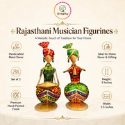 Kraphy Metal Musician Showpiece Set Of 2