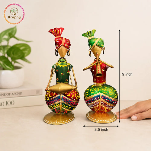 Kraphy Metal Musician Showpiece Set Of 2 media 4