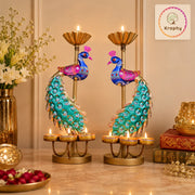 Kraphy_Metal_peacock_Candle_holder_showpiece