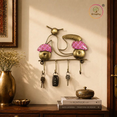 LUXURIOUS Scooter Key Holder Wall Art ( 9 INCHES ) media 1