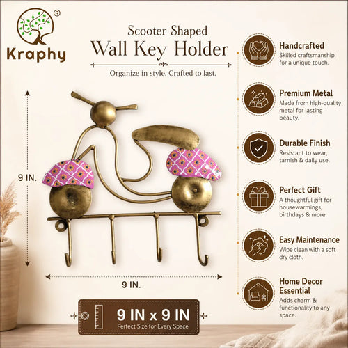 LUXURIOUS Scooter Key Holder Wall Art ( 9 INCHES ) media 6