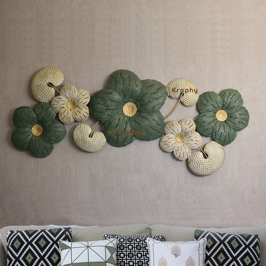 Long Beach Vintage Styled Florals Metal Wall Art