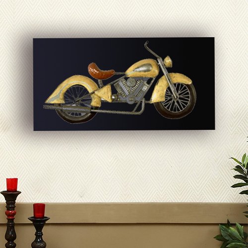 Metal Classic Bike Wall Hanging with back led lights