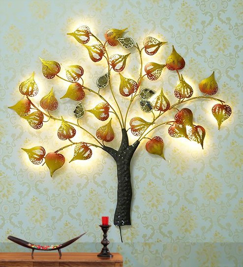 Metal Tree Mosaic Art With LED Lights