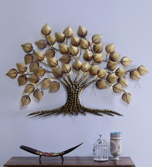 Big Metal Tree With Led Light Wall Hanging Decor