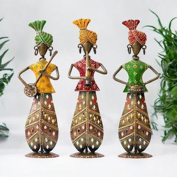 Metal Musician Set of three Table Decorative Showpiece