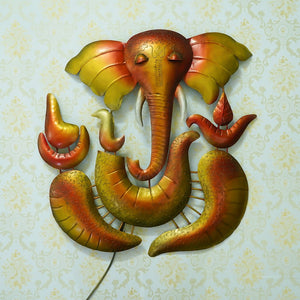 Multicolor Ganesha God Wall Decor Panel With LED Backlight