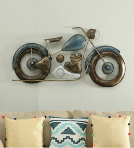 Multicolour W-David Bike Iron Wall Hanging